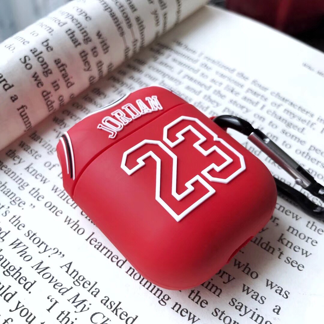 Basketball  23  Jordan Soft Silicone Earphone Case for Apple AirPods 2 Protection Wireless Bluetooth Headset Cover For Air pods